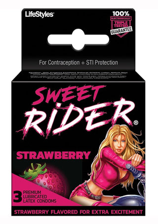 Sweet Rider Strawberry 3's Condoms