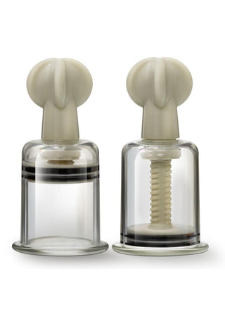 Temptasia Clit and Nipple Large Twist Suckers - Clear - Set Of 2