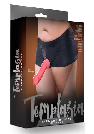 Temptasia Harness Briefs - 2xl - Black