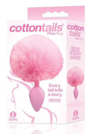 The 9's - Cottontails Silicone Bunny Tail Butt Plug - Pink