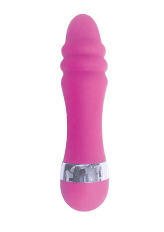 The 9's - Pinkies, Ridgy Silicone Mini Vibe - Pink - 4.5in