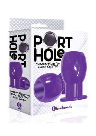 The 9's - Port Hole Hollow Butt Plug - Purple