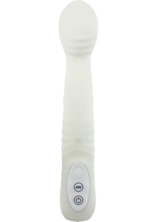 The Big O Silicone Vibrator Waterproof - White - 8.75in