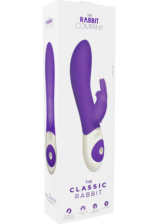 The Classic Rabbit Rechargeable Silicone G-Spot Vibrator - Purple