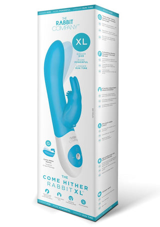 The Come Hither Rabbit XL Rechargeable Silicone G-Spot Rabbit Vibrator - Blue