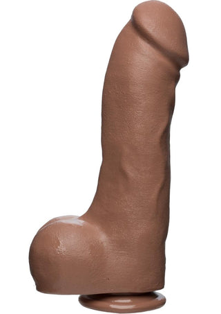 The D Master D Firmskyn Dildo with Balls - Brown/Caramel - 12in