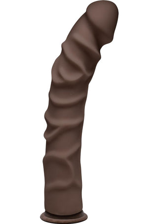 The D Ragin D Ultraskyn Dildo - Black/Chocolate - 10in