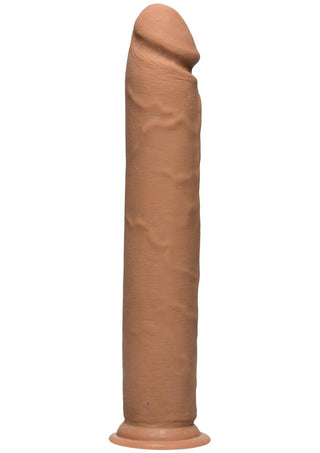 The D Realistic D Ultraskin Dildo - Brown/Caramel - 12in