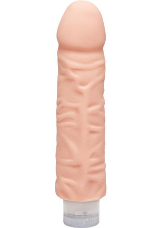 The D Shakin D Ultraskyn Vibrating Dildo - Flesh/Vanilla - 7in