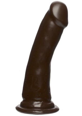 The D Slim D Firmskyn Dildo - Black/Chocolate - 6in