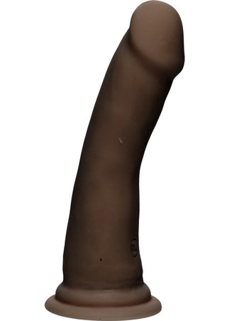 The D Slim D Ultraskyn Dildo - Black/Chocolate - 6in