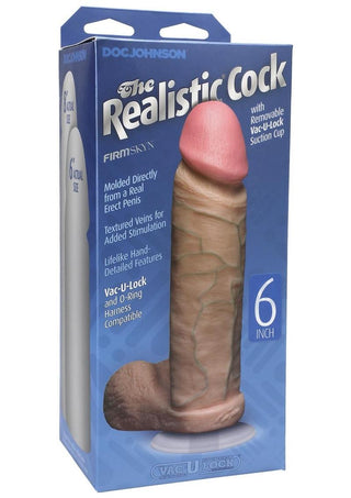 The Realistic Cock Dildo - Flesh/Vanilla - 6in