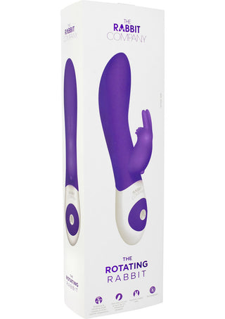 The Rotating Rabbit Rechargeable Silicone Vibrator - Purple