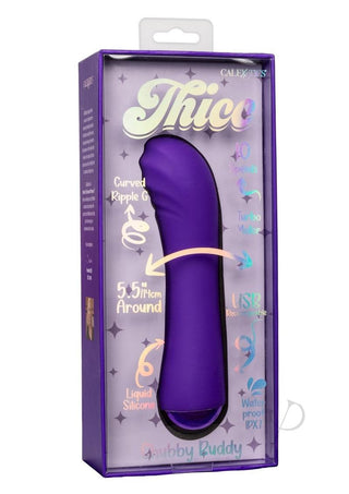 Thicc Chubby Buddy Rechargeable Silicone G-Spot Vibrator - Purple