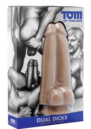 Tom Of Finland Dual Dicks 9.25in Dildo - Flesh/Vanilla