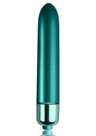 Touch Of Velvet Bullet Vibrator - Blue/Peacock Petals