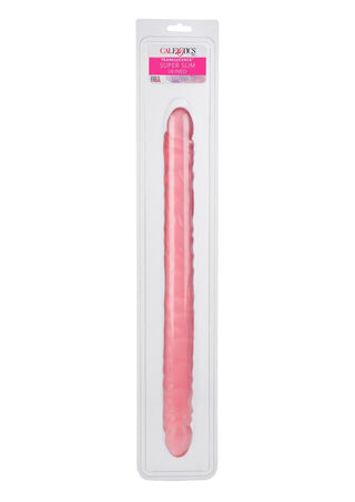 Translucence Viened Super Slim Dildo - Pink - 17.5in