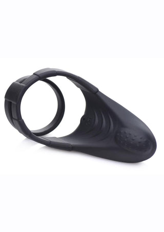 Trinity Men 10x Rechargeable Silicone Cock Ring with Vibrating Taint Stimulator