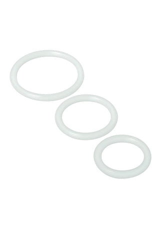 Trinity Men Silicone Cock Rings - Clear - 3 Pack