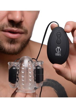 Trinity Men Twin Bullet Penis Head Teaser with Remote Control