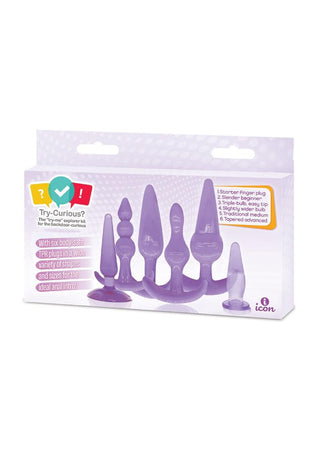 Try-Curious Anal Plug Kit - Purple