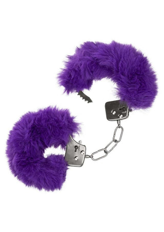 Ultra Fluffy Furry Cuffs - Metal/Purple