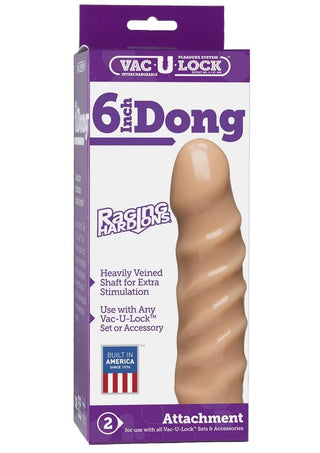 Vac-U-Lock Raging Hard-Ons Dildo - Flesh/Vanilla - 6in