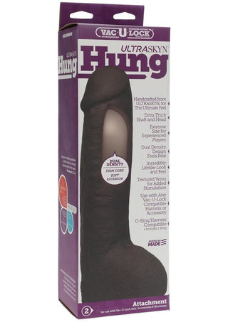 Vac-U-Lock Ultraskyn Hung Dildo - Black/Chocolate/Flesh