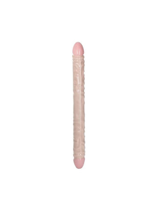 Vanilla Duo Veined Double Dildo