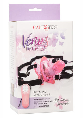 Venus Butterfly Rotating Venus Penis Strap-On with Remote Control - Pink