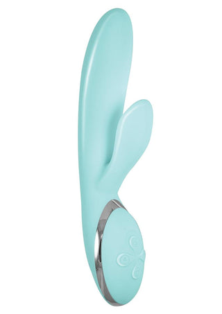 Vibes Of New York Heat Up Pleasure Rechargeable Silicone Warming Vibrator - Aqua/Blue