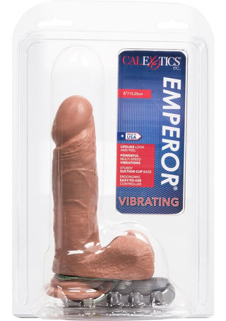 Vibrating Emperor Dildo - Brown/Chocolate - 6in