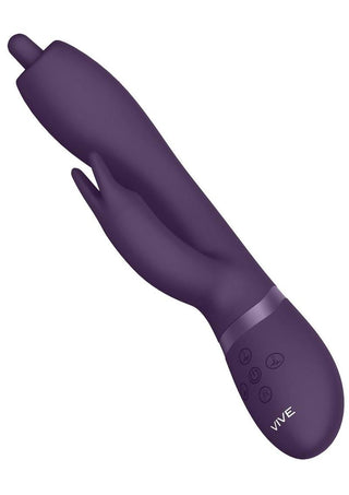 Vive Nilo Rechargeable Silicone Pinpoint Rotating G-Spot Rabbit Vibrator