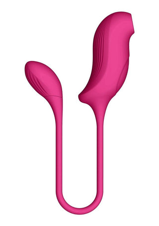 Vive Quino Air Wave and Vibrating Egg Rechargeable Silicone Vibrator