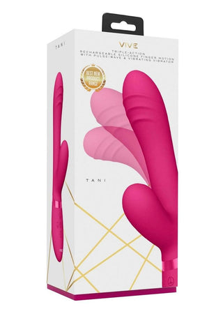 Vive Tani Rechargeable Silicone Finger Motion with Pulse Wave Vibrator - Pink