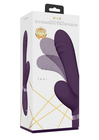 Vive Tani Rechargeable Silicone Finger Motion with Pulse Wave Vibrator - Purple