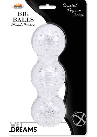 Wet Dreams Crystal Voyeur Series Big Balls Stroker Sleeve Masturbator - Clear