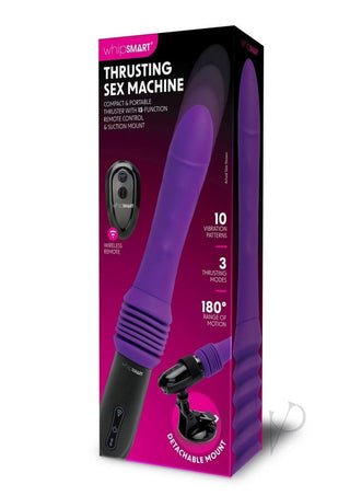 WhipSmart Thrusting Rechargeable Silicone Sex Machine - Black/Purple