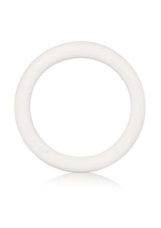 White Rubber Cock Ring - White - Medium