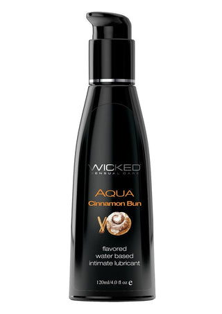 Wicked Aqua Water Based Flavored Lubricant Cinnamon Bun - 4oz