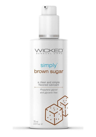 Wicked Simply Water Based Flavored Lubricant 2.3oz - Brown Sugar