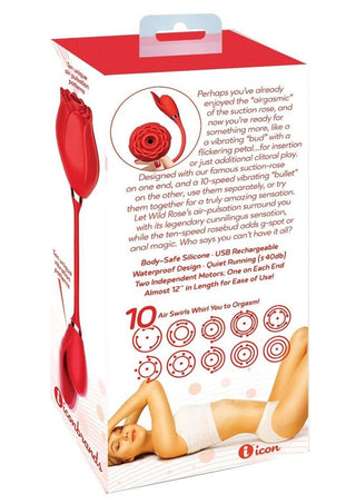 Wild Rose and Bullet Rechargeable Silicone Clitoral Stimulator