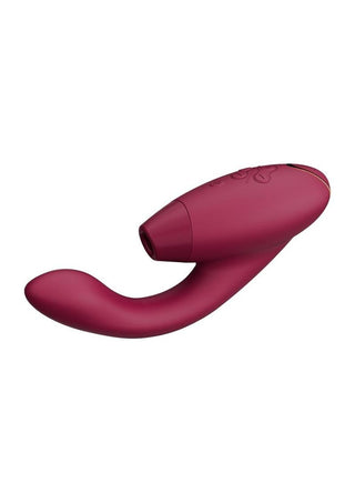 Womanizer Duo 2 Silicone Rechargeable Clitoral and G-Spot Stimulator - Bordeaux/Red