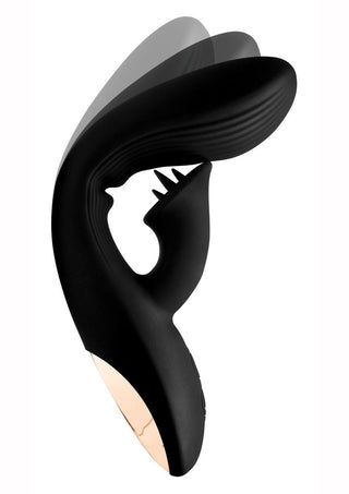 Wonder Vibes Bendable Silicone Rabbit Vibrator - Black