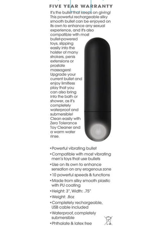 Zero Tolerance All Powerful Rechargeable Bullet