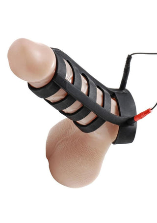 Zeus Electrosex Power Cage Silicone E-Stim Cock and Ball Sheath