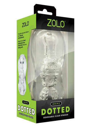 ZOLO Gripz Dotted Stroker Masturbator - Clear